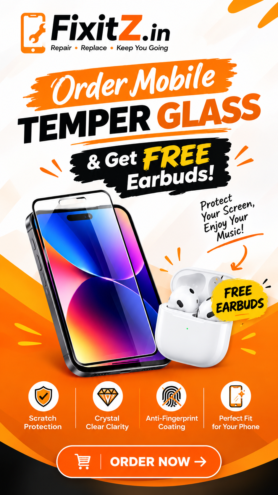 FREE Temperglass + Earbuds . Shop now.